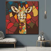 Painting by Numbers Giraffe Abstract Art